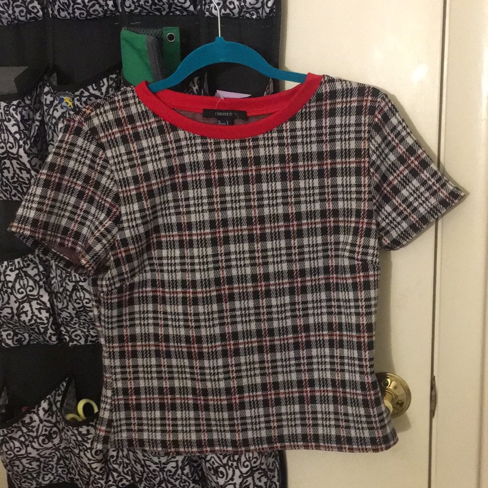 Red/Browish Plaid Forever 21 Top